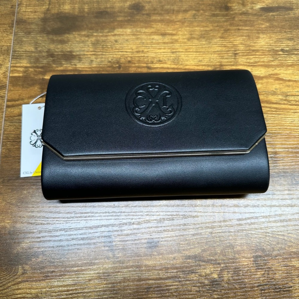 NEW CXL by Christian Lacroix Madison Smooth Black‎ Clutch CXLH24990 Wallet